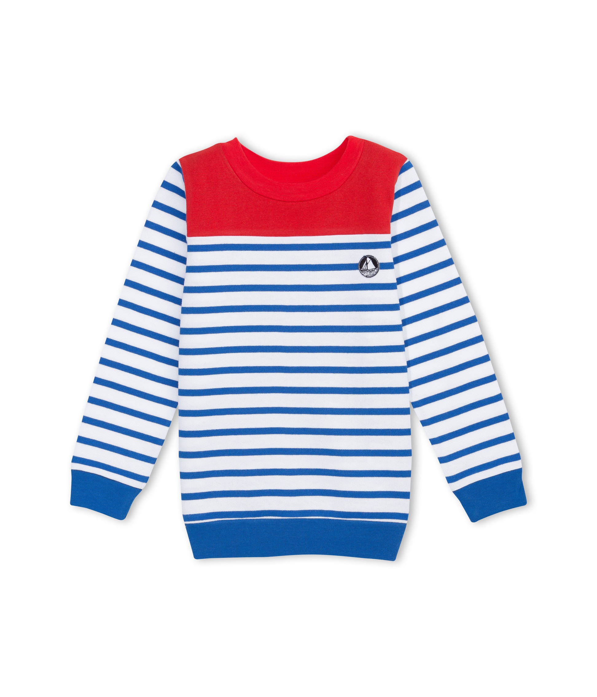 red white and blue pullover